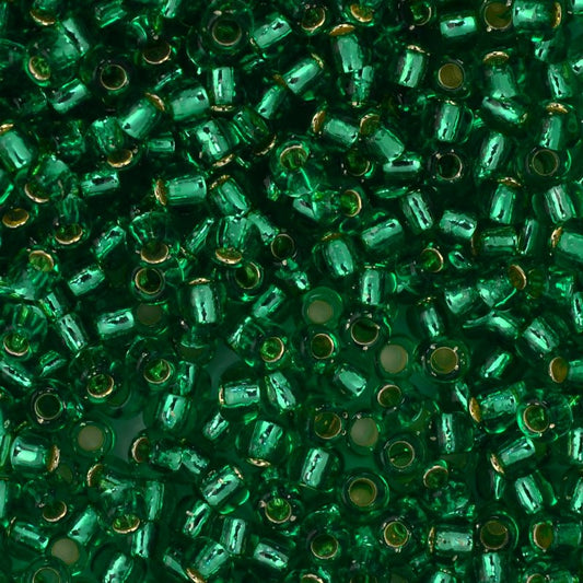 Toho Seed Beads - 6/0 - Silver Lined Dark Peridot