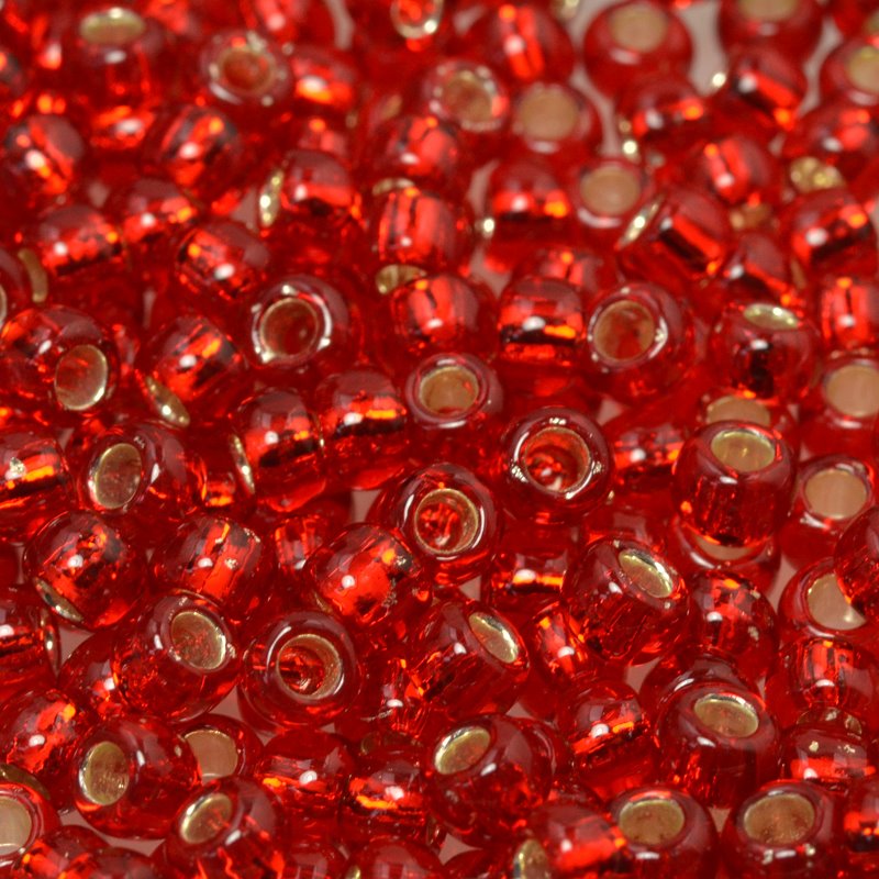 Toho Seed Beads - 6/0 - Silver Lined Ruby