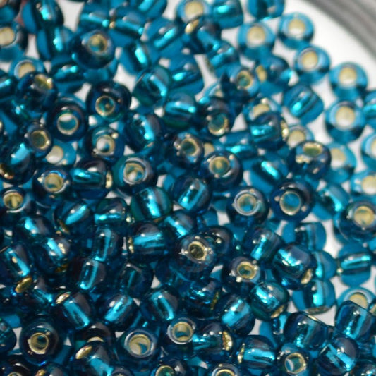 Toho Seed Beads - 6/0 - Silver Lined Blue Zircon