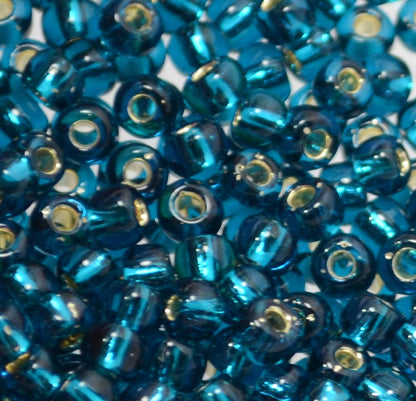 Toho Seed Beads - 6/0 - Silver Lined Blue Zircon