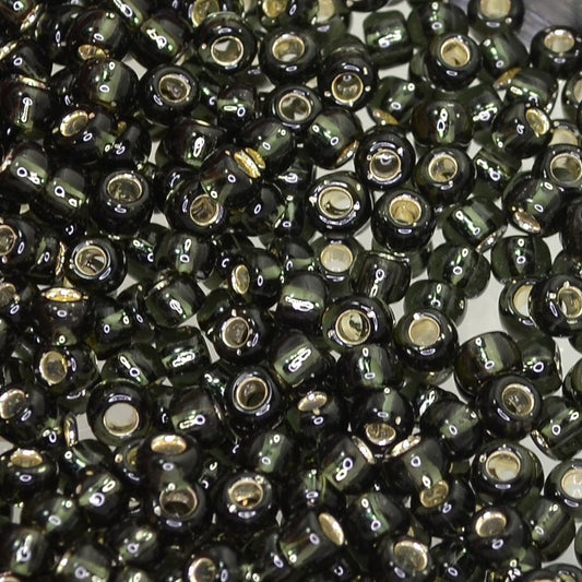 Toho Seed Beads - 6/0 - Silver Lined Dark Black Diamond