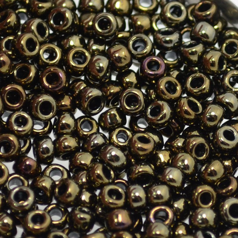 Toho Seed Beads - 6/0 - Olive Brown Iris Metallic