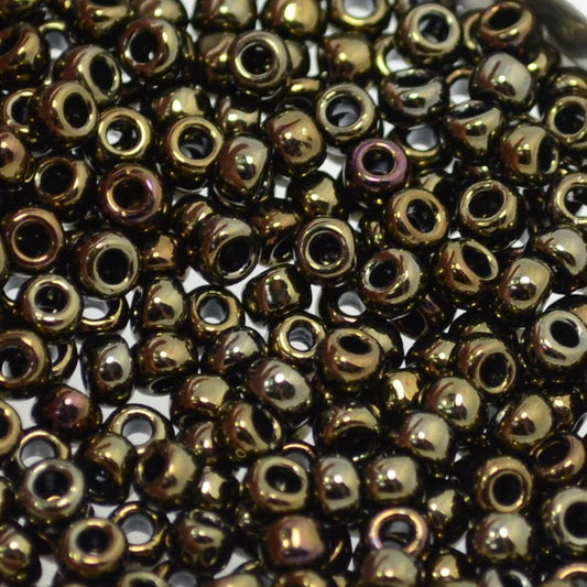 Toho Seed Beads - 6/0 - Olive Brown Iris Metallic