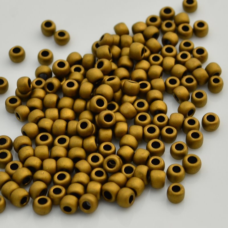 Toho Seed Beads - 6/0 - Matte Antique Gold Metallic