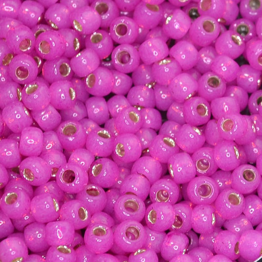 Toho Seed Beads - 6/0 - Silver Lined Milky Magenta