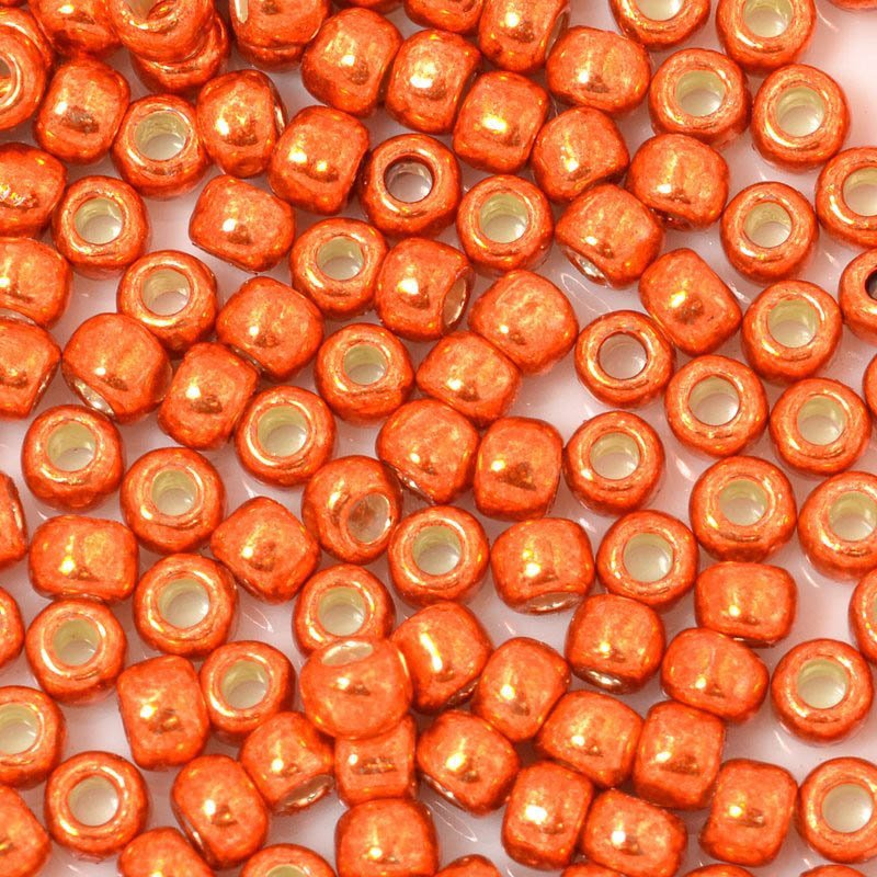 Toho Seed Beads - 6/0 - Sunburnt Orange Galvanized [Permanent Finish]