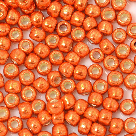 Toho Seed Beads - 6/0 - Sunburnt Orange Galvanized [Permanent Finish]
