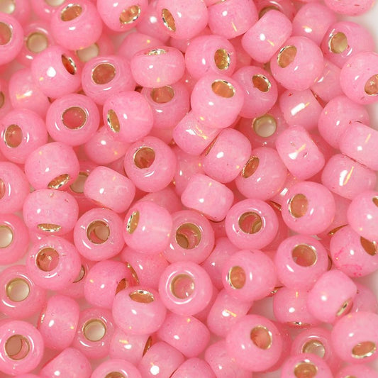 Toho Seed Beads - 6/0 - Silver Lined Milky Rose [Permanent Finish]