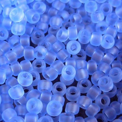 Toho Seed Beads - 8/0 - Frosted Transparent Light Sapphire