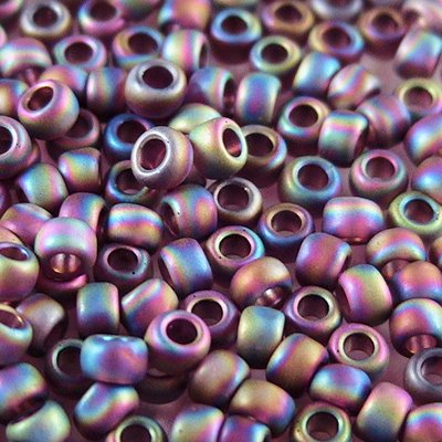 Toho Seed Beads - 8/0 - Transparent Medium Amethyst Rainbow Frosted