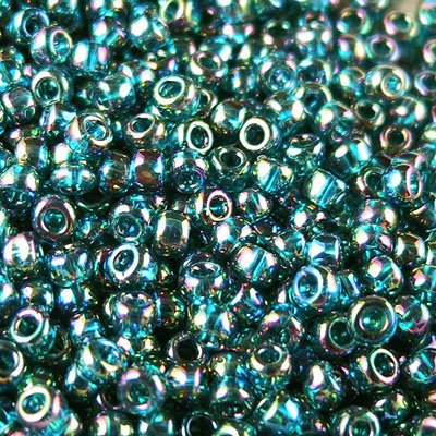 Toho Seed Beads - 8/0 - Transparent Rainbow Teal