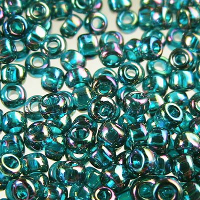 Toho Seed Beads - 8/0 - Transparent Rainbow Teal