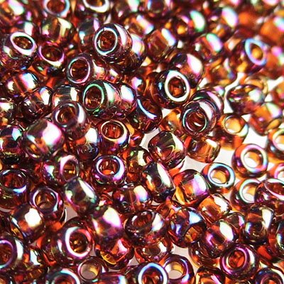 Toho Seed Beads - 8/0 - Transparent Rainbow Smoky Topaz