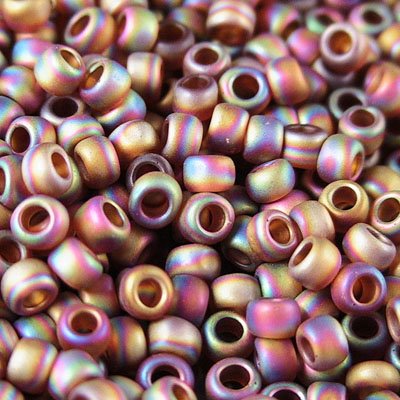 Toho Seed Beads - 8/0 - Transparent Rainbow Matte Smoky Topaz