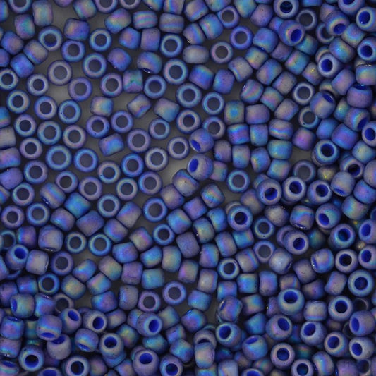 Toho Seed Beads - 8/0 - Semi Glazed Rainbow Soft Blue