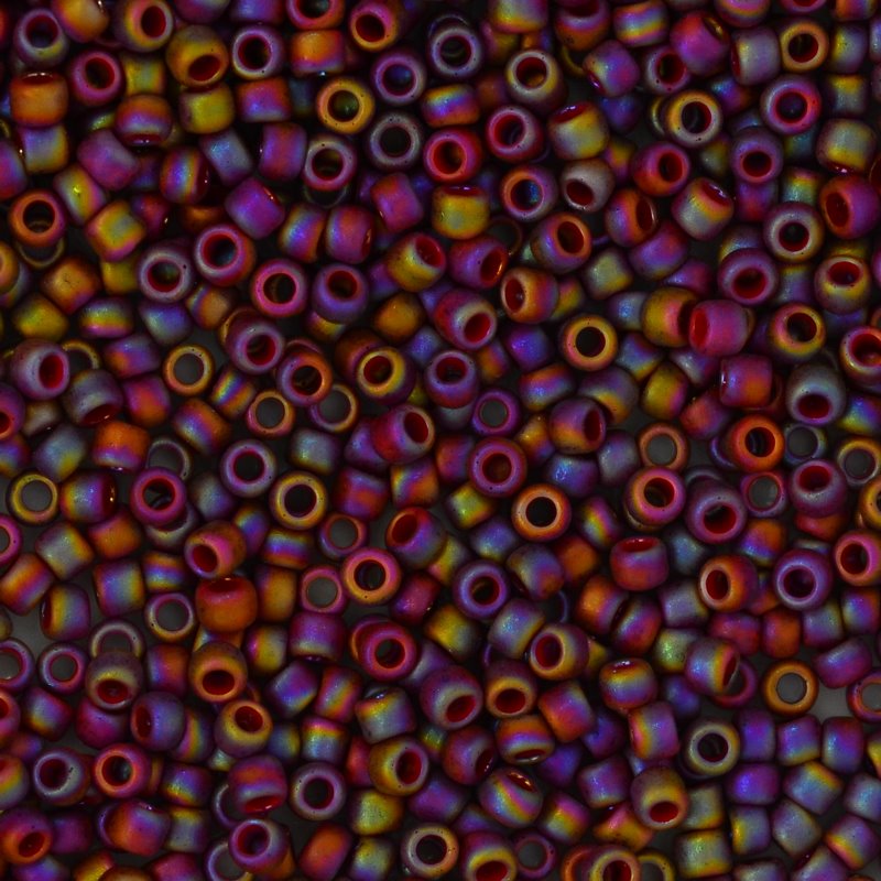 Toho Seed Beads - 8/0 - Semi Glazed Rainbow Dark Red