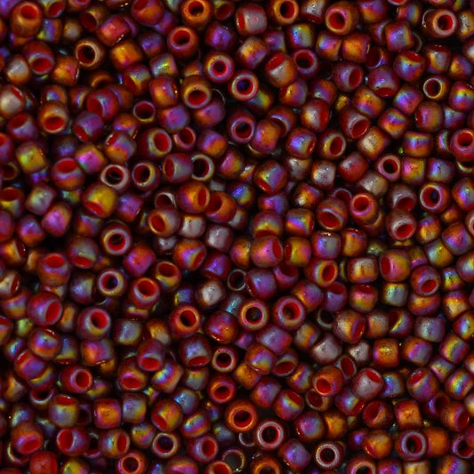 Toho Seed Beads - 8/0 - Semi Glazed Rainbow Burnt Orange