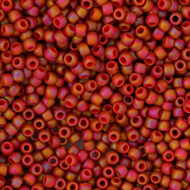 Toho Seed Beads - 8/0 - Semi Glazed Rainbow Orange