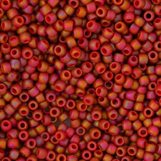 Toho Seed Beads - 8/0 - Semi Glazed Rainbow Orange