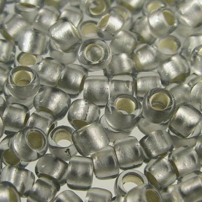 Toho Seed Beads - 8/0 - Frosted Silver-Lined Black Diamond