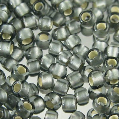 Toho Seed Beads - 8/0 - Frosted Silver Lined Grey