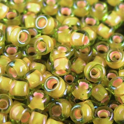Toho Seed Beads - 8/0 - Inside-Color Yellow/Lime