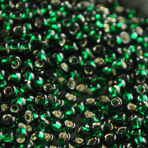 Toho Seed Beads - 8/0 - Silver-Lined Emerald