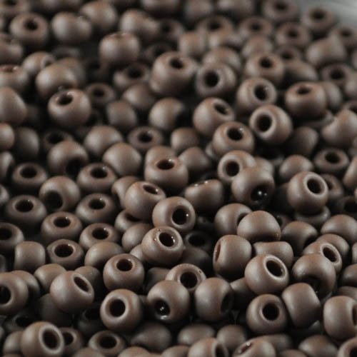 Toho Seed Beads - 8/0 - Matte Opaque Chocolate Brown