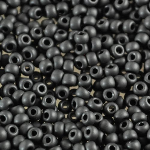 Toho Seed Beads - 8/0 - Matte Opaque Jet Black