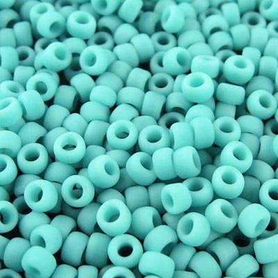 Toho Seed Beads - 8/0 - Matte Opaque Green Turquoise