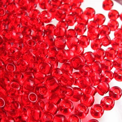 Toho Seed Beads - 8/0 - Transparent Siam Ruby