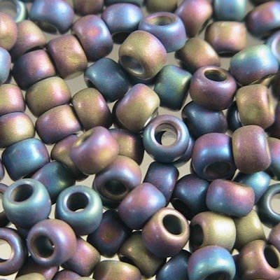 Toho Seed Beads - 8/0 - Matte Raku Blue/Purple Iris