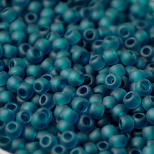 Toho Seed Beads - 8/0 - Frosted Transparent Teal