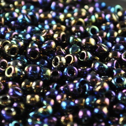 Toho Seed Beads - 8/0 - Metallic Dark Rainbow Iris