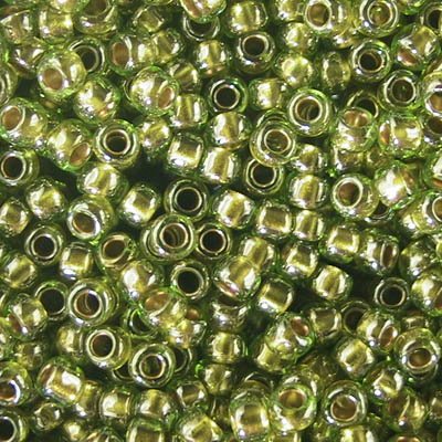 Toho Seed Beads - 8/0 - Inside-Color Bronze/Peridot