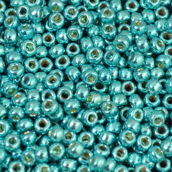 Toho Seed Beads - 8/0 - Metallic Green Turquoise [Permanent Finish]
