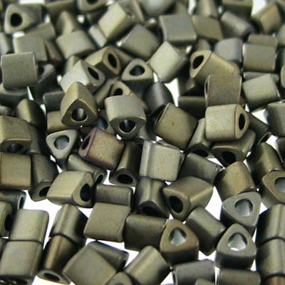 Toho Triangles - 8/0 - Matte Metallic Bronze Iris