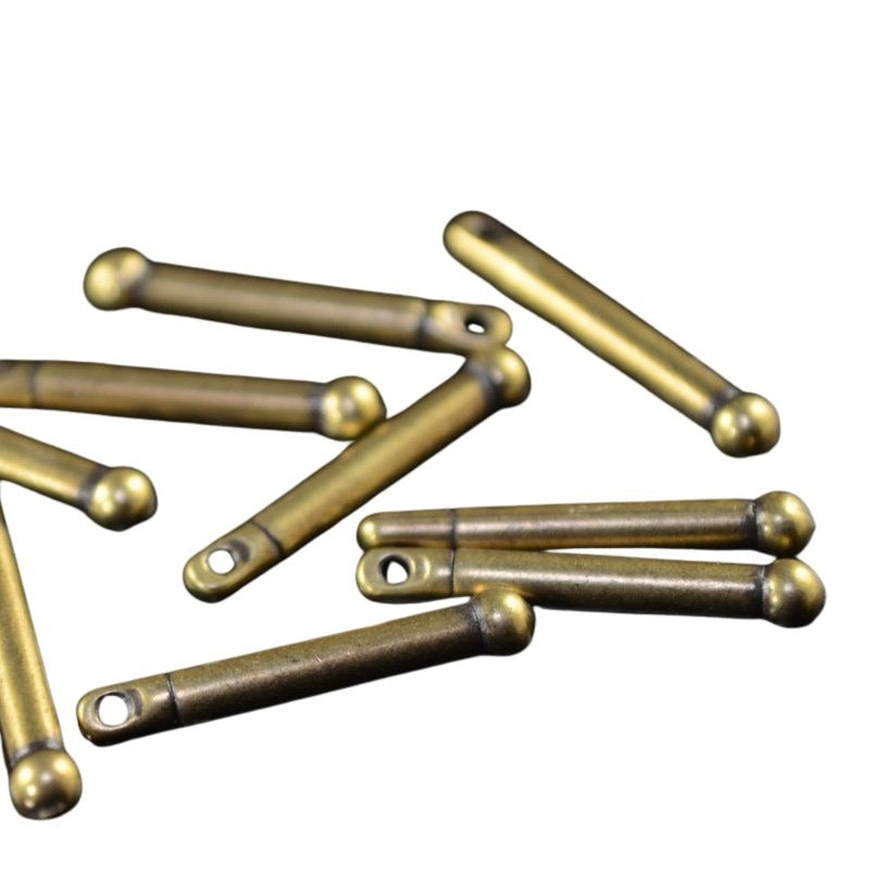 Findings - .75in Drop Bead Bar - Brass Oxide