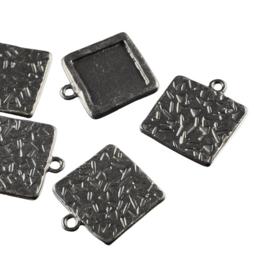 Pendant - Square Abstract Frame - Black