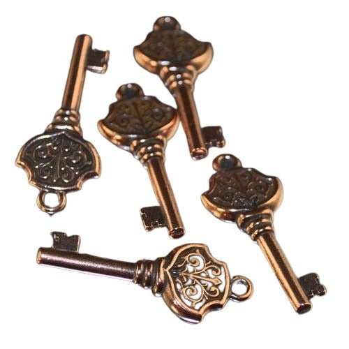 Victorian Key - Antiqued Copper each