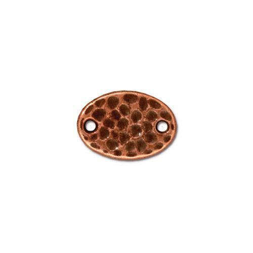 Link - 10x13mm Hammered Ovals - Antique Copper