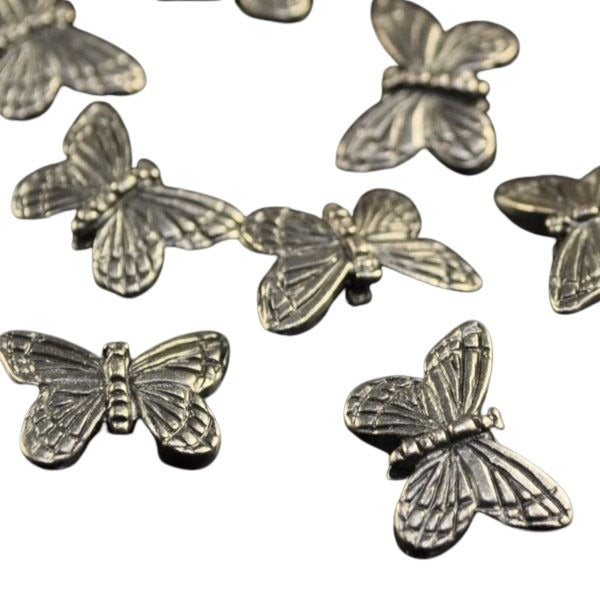 Metal Beads - Monarch Butterfly - Black