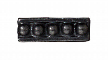 Separator/Connector - 2-Hole Beaded Bar - Black