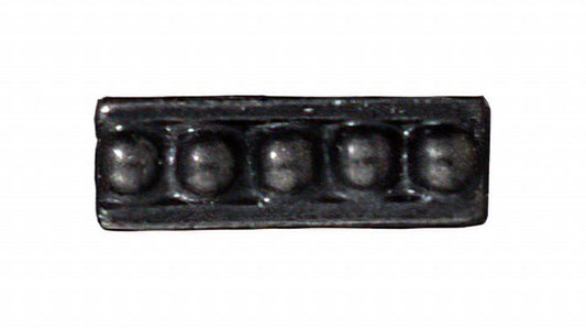 Separator/Connector - 2-Hole Beaded Bar - Black