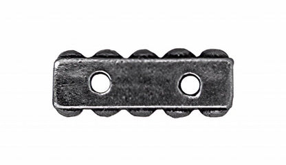 Separator/Connector - 2-Hole Beaded Bar - Black