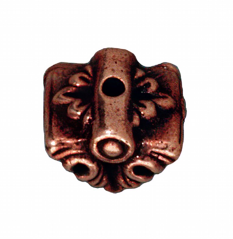 Bead Cap Luna - Decorative Triangle - Antique Copper