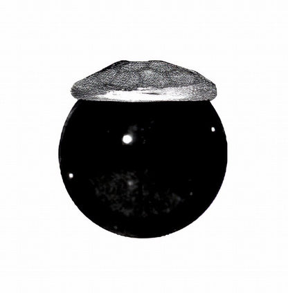 Bead Cap Hammered Dome - 8mm - Black
