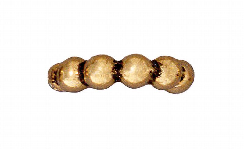 Metal Beads - Big Hole - 10mm Large Hole Beaded (Daisy) Spacer - Antique Gold