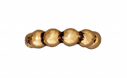 Metal Beads - Big Hole - 10mm Large Hole Beaded (Daisy) Spacer - Antique Gold