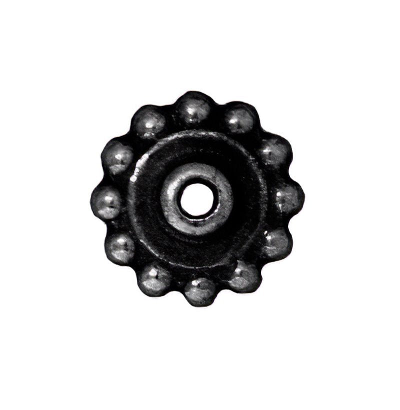 Findings - Bead Caps - 8mm Daisy Bead Aligner - Black (10)